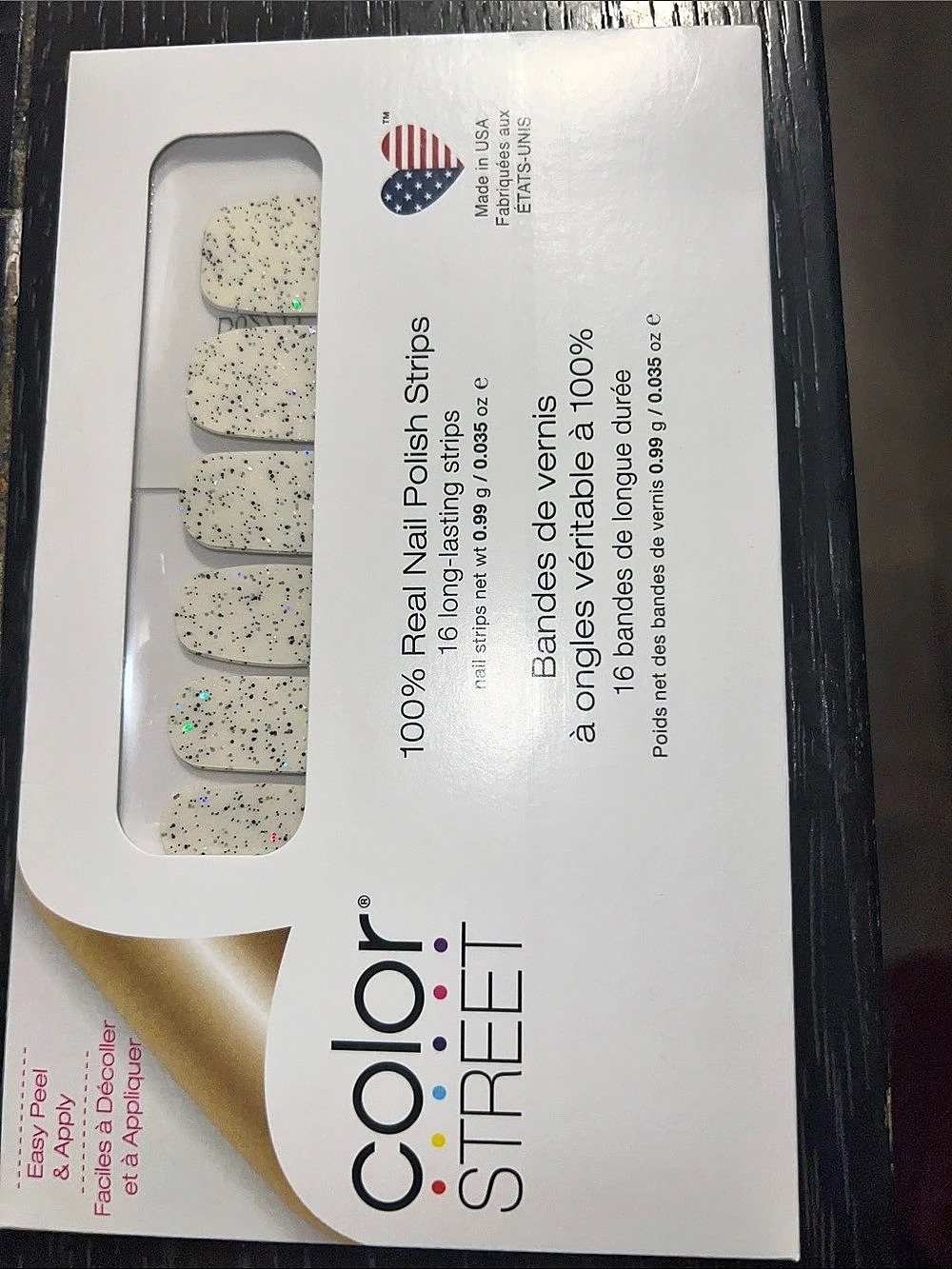 Color Street Have a Ball clear overlay glitter Nail Strips NWT